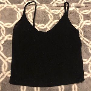 black cropped tank